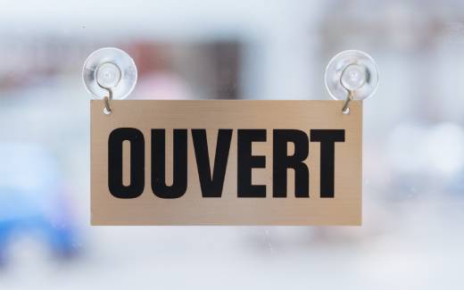 affiche nous sommes ouvert